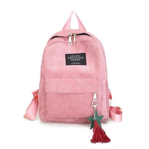 Mini ryggsäck för kvinnor i mocka Rosa
