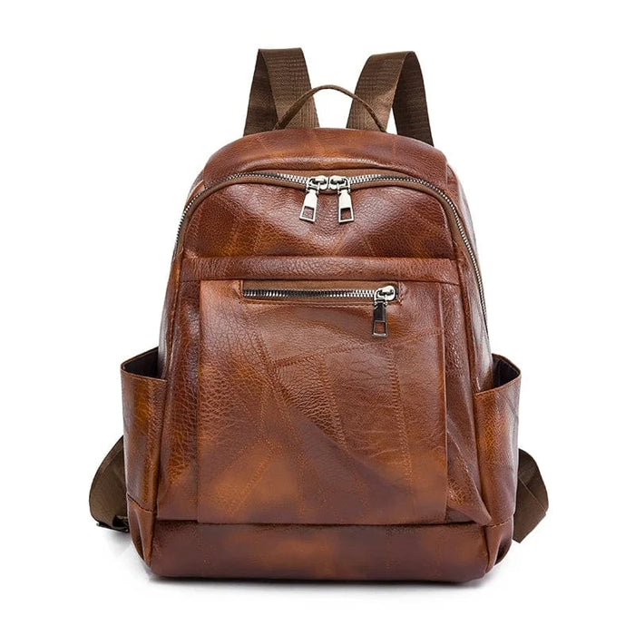 Ryggsäck dam faux skinn Brun