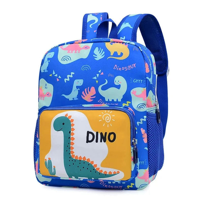 Ryggsäck för pojkar med dinosaurietryck Blå