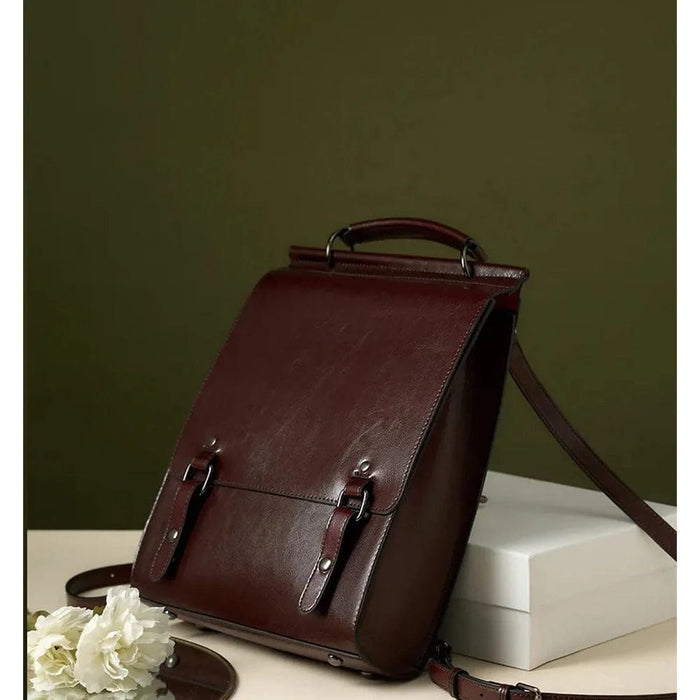 Ryggsäck läder vintage