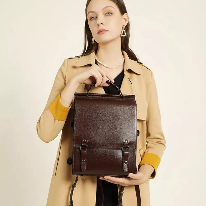Ryggsäck läder vintage