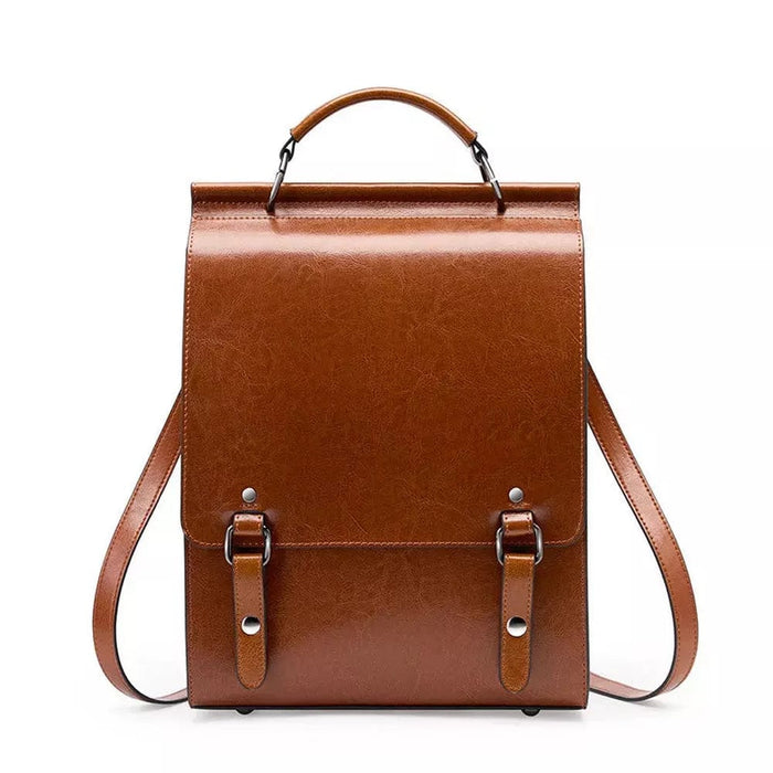 Ryggsäck läder vintage Brun