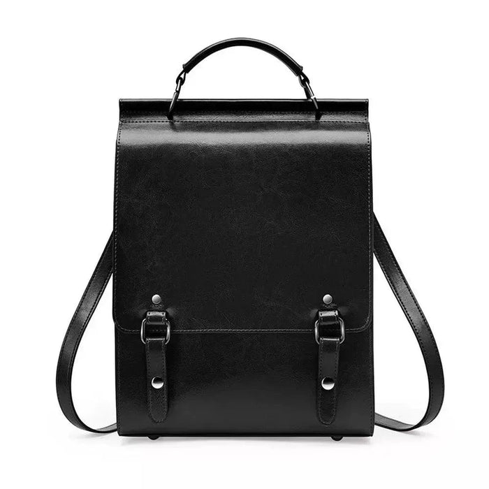 Ryggsäck läder vintage Svart