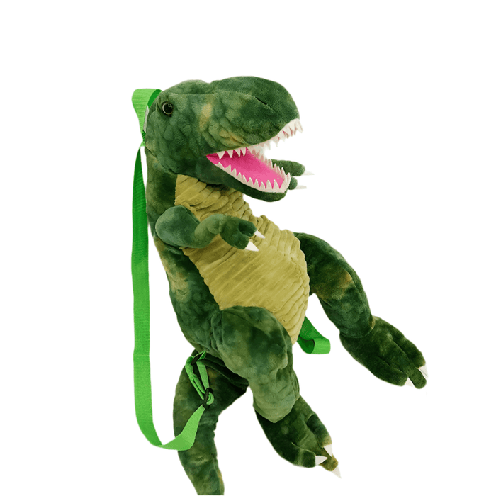 Ryggsäck med realistiskt dinosauriemotiv Grön