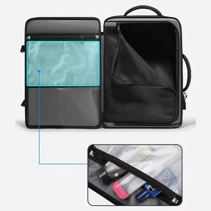 Vattentät ryggsäck för 17-tums laptop för män Svart