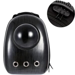 Astronaut ryggsäck för katt Svart