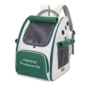 Bärbar ventilerad ryggsäck för katt Grön