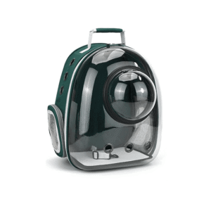 Ryggsäck för katt med fönster Grön