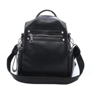 Ryggsäck läder skinn dam Svart